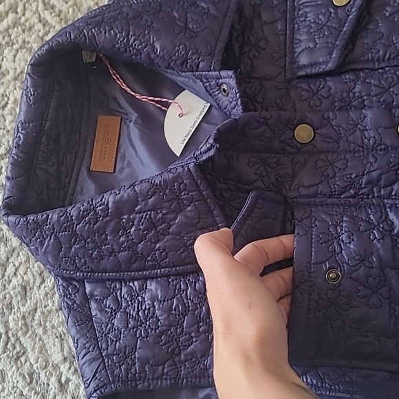 NWT Umgee Navy Semi Cropped Snap Button Vest Size Small - Picture 3 of 6